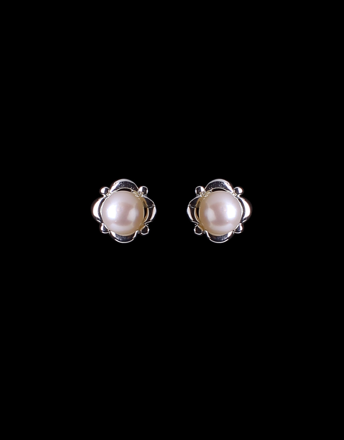 Lotus Pearl Stud Earrings- Swaabhi - Swaabhi
